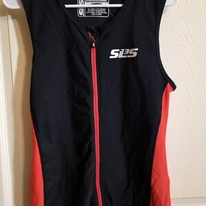 Women's Black and Red Tank Top